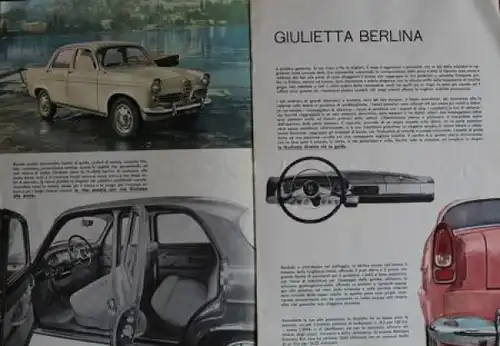 Alfa Romeo Modellprogramm "La Gioia di Possedere" 1960 Automobilprospekt (3689)