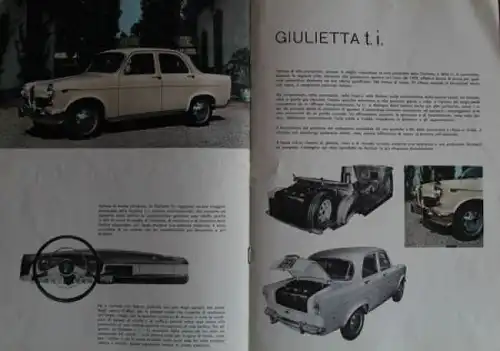 Alfa Romeo Modellprogramm 1960 "La Gioia di Possedere" Automobilprospekt (3689)