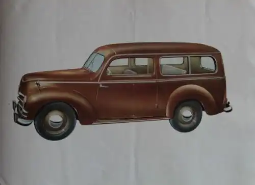 Ford Taunus Lieferwagen Modellprogramm 1950 Automobilprospekt (4138)