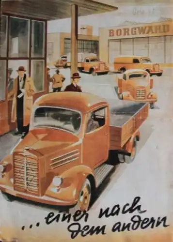 Borgward B 1000 Modellprogramm 1949  "...einen nach dem anderen" Lastwagenprospekt (3724)