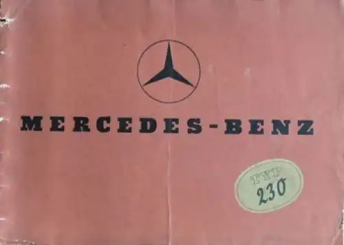 Mercedes-Benz 230 Modellprogramm 1937 Automobilprospekt (3726)