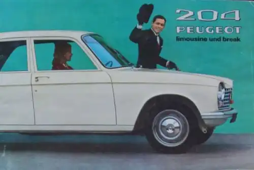 Peugeot 204 Limousine Break Modellprogramm 1965 Automobilprospekt (3748)