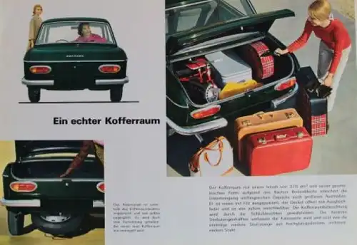 Peugeot 204 Limousine Break Modellprogramm 1965 Automobilprospekt (3748)