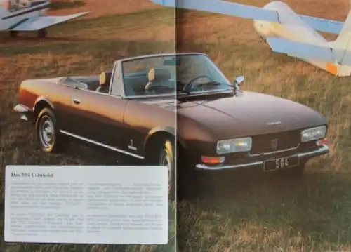 Peugeot 504 Coupe Cabriolet Modellprogramm 1979 Automobilprospekt (3749)