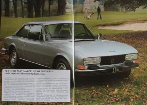 Peugeot 504 Coupe Cabriolet Modellprogramm 1979 Automobilprospekt (3749)