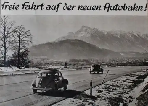 Turecek "Auf der neuen Autobahn" 1960 zwei Werbeprospekte (1478)