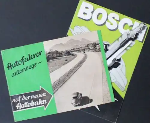 Turecek "Auf der neuen Autobahn" 1960 zwei Werbeprospekte (1478)