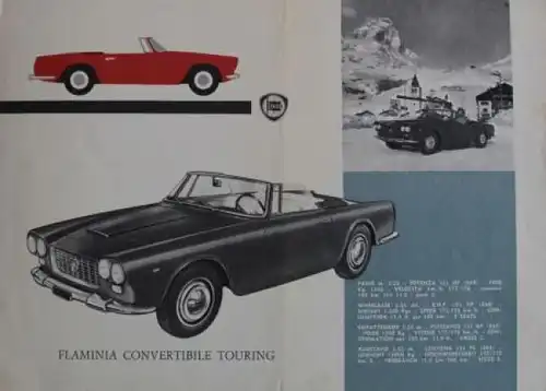 Lancia Flamina Modellprogramm 1960 Automobilprospekt (4077)
