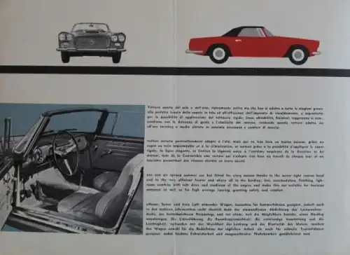 Lancia Flamina Modellprogramm 1960 Automobilprospekt (4077)