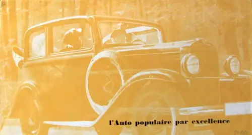 Opel 1,2 Litre Modellprogramm 1931 Automobilprospekt (4187)