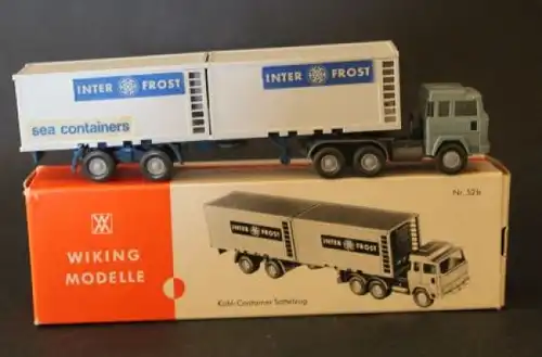 Wiking Magirus 235 D Kühl-Sattelzug "Inter-Frost" 1970 Plastikmodell in Originalbox  (4187)