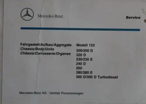 Mercedes-Benz 200 bis 300 Ersatzteilliste 1990 (4237)