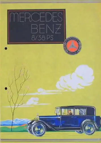 Mercedes-Benz 8/38 PS Modellprogramm 1927 Automobilprospekt (4450)