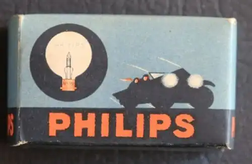 Philips 1930 Autoscheinwerfer-Glühbirne 9V in Originalschachtel (4414)