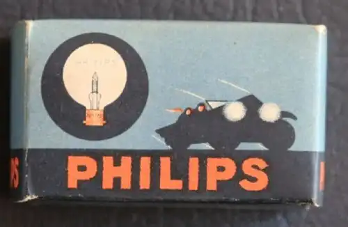 Philips 1938 Autoscheinwerfer-Glühbirne 9V in Originalbox (4414)