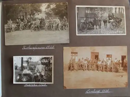 Motorrad-Rennsport 1925 Fotoalbum mit 110 Originalfotos (4420)