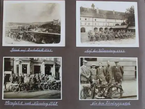 Motorrad-Rennsport 1925 Fotoalbum mit 110 Originalfotos (4420)