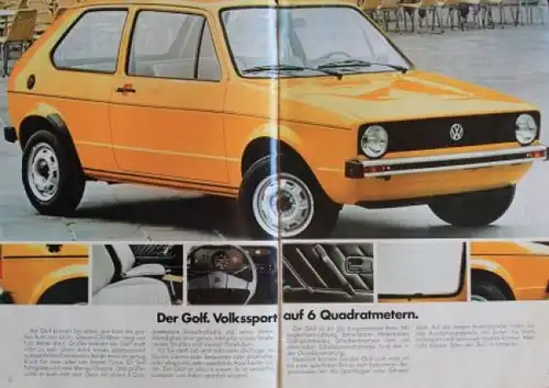 Volkswagen Golf Modellprogramm 1976 Automobilprospekt (2831)