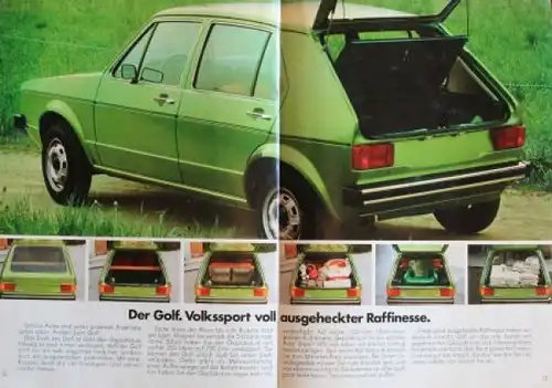 Volkswagen Golf Modellprogramm 1976 Automobilprospekt (2831)