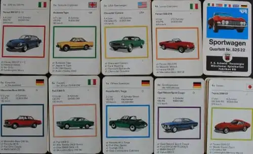 Schmid Spiele "Sportwagen" 1967 Kartenspiel (2910)