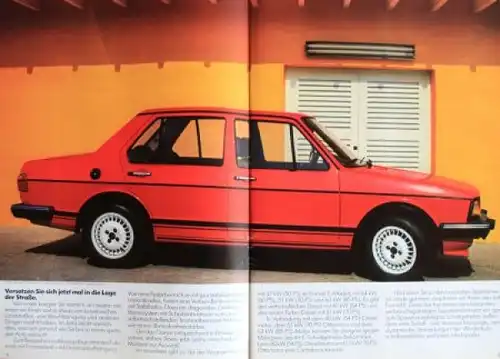 Volkswagen Jetta Modellprogramm 1983 Automobilprospekt (4840)