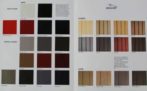 Jaguar XJ 6 Limousinen Farben- und Preisliste 1989 Automobilprospekt (4850)