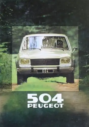 Peugeot 504 Modellprogramm 1980 Automobilprospekt (4898)