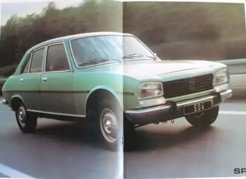 Peugeot 504 Modellprogramm 1980 Automobilprospekt (4898)