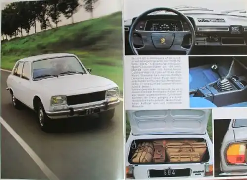 Peugeot 504 Modellprogramm 1980 Automobilprospekt (4898)