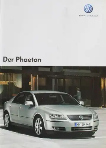 Volkswagen Phaeton Modellprogramm 2005 Automobilprospekt (4502)