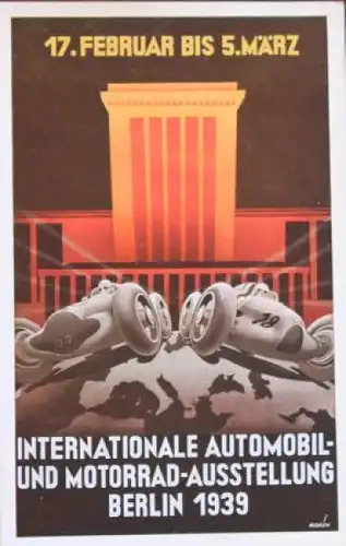 Internationale Automobilausstellung Berlin 1939 Postkarte Motiv Klokien (7948)