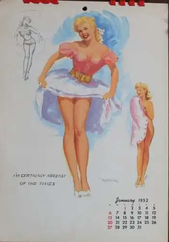 Studio Sketches Pin-up Kalender 1952 Thompson (7305)