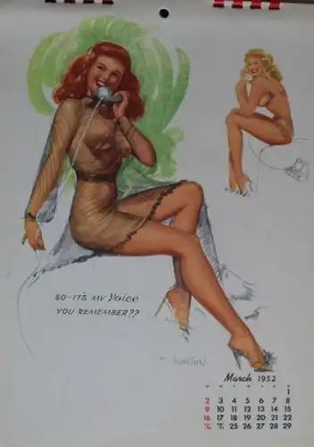 Studio Sketches Pin-up Kalender 1952 Thompson (7305)