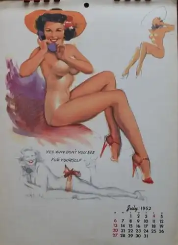 Studio Sketches Pin-up Kalender 1952 Thompson (7305)