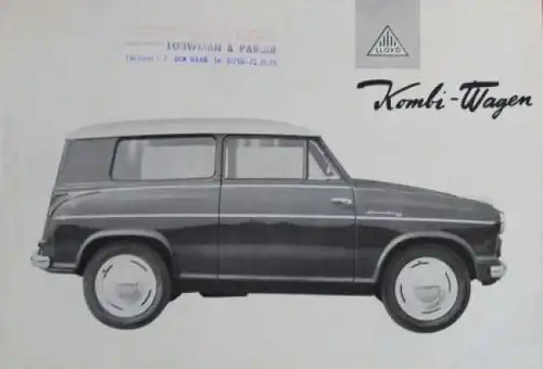 Lloyd Kombi-Wagen Modellprogramm 1960 Automobilprospekt (7194)
