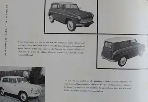 Lloyd Kombi-Wagen Modellprogramm 1960 Automobilprospekt (7194)