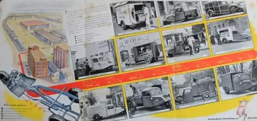 Goliath Dreiradwagen Modellprogramm 1951 "Ihr bester Helfer" Automobilprospekt (7230)