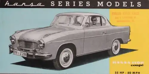 Goliath Hansa Modellprogramm 1956 Automobilprospekt (7196)