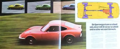 Opel GT Modellprogramm 1971 Automobilprospekt (7199)