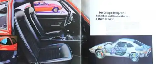 Opel GT Modellprogramm 1971 Automobilprospekt (7199)