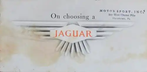 Jaguar Modellprogramm 1958 "On choosing a Jaguar" Automobilprospekt (2243)