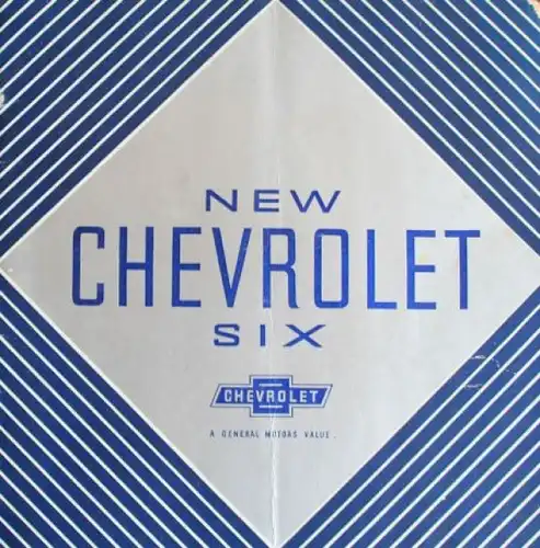 Chevrolet Six Modellprogramm 1933 Automobilprospekt (2251)