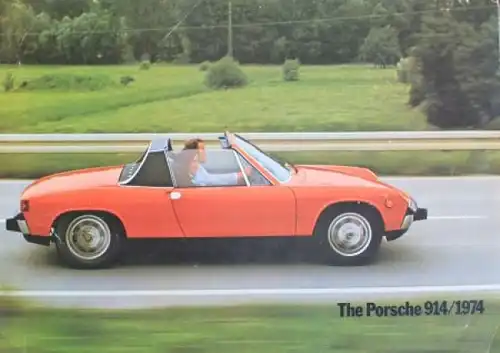 Porsche 914 Modellprogramm 1974 Automobilprospekt (2252)