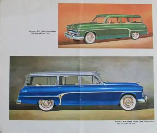 Dodge Modellprogramm 1954 "Elegance in Action" Automobilprospekt (2255)