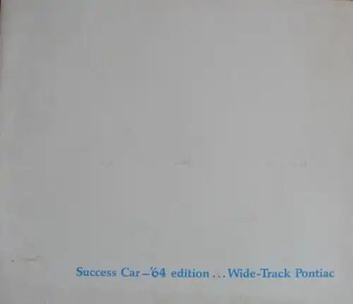 Pontiac Modellprogramm 1964 "Success Car Edition" Automobilprospekt (2268)