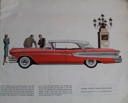 Edsel Ford Modellprogramm 1958 "This is the Edsel" Automobilprospekt (2202)