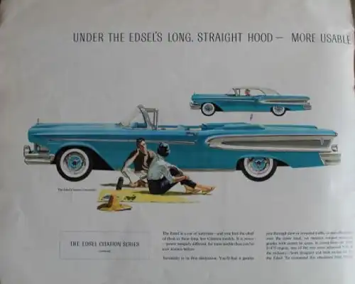 Edsel Ford Modellprogramm 1958 "This is the Edsel" Automobilprospekt (2202)