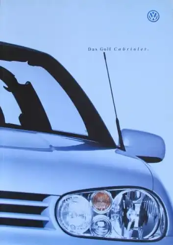 Volkswagen Golf Cabriolet Modellprogramm 1998 Automobilprospekt (7929)