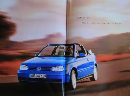 Volkswagen Golf Cabriolet Modellprogramm 1998 Automobilprospekt (7929)