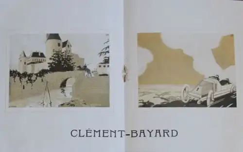 Clement-Bayard Automobile Modellprogramm 1914 Automobilprospekt (1858)